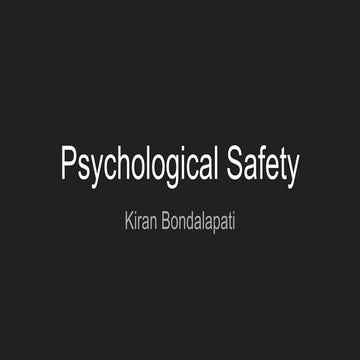 Psychological safety