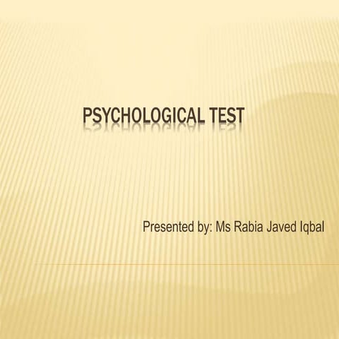 psychological test