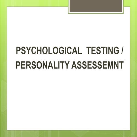 Psychological testing