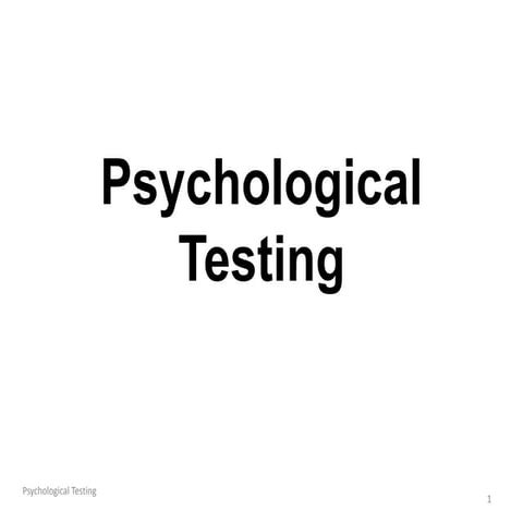 Psychological testing