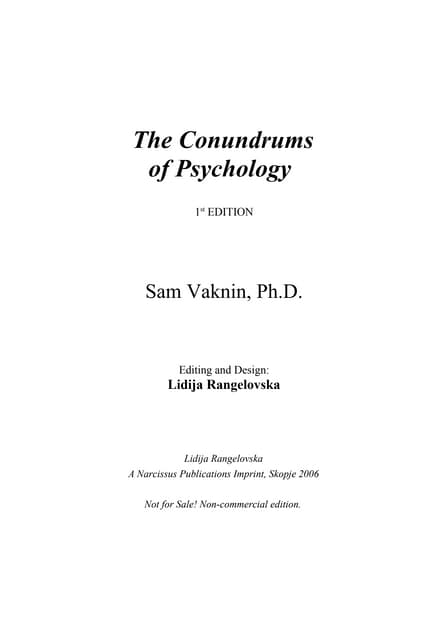 The Conundrums of Psychology