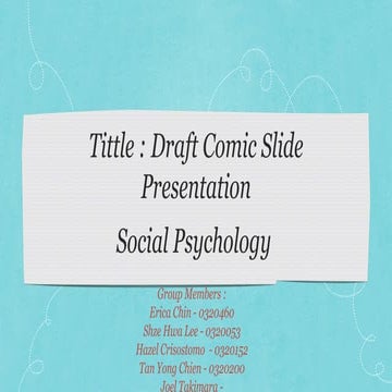 Social Psychology-Comic&Presentation