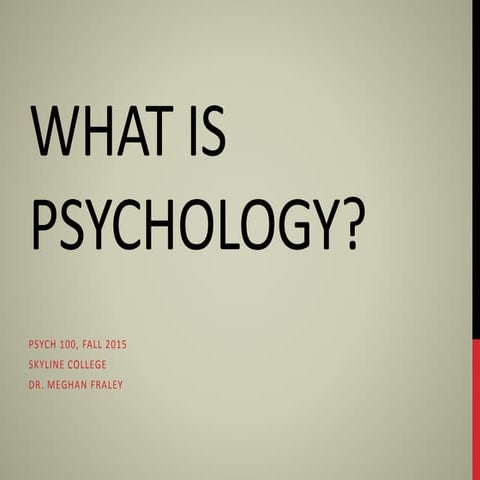What is Psychology? An Introduction