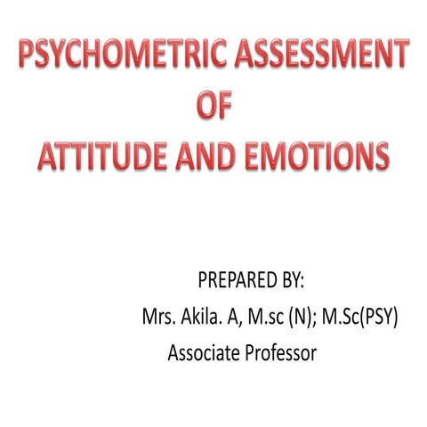 Psychology unit-iv-psychometric ass.of attitude and emotions