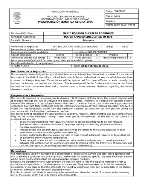 Carroll Psychology Of Language Pdf