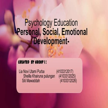 Psychology education kel 1