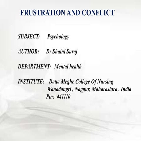 Psychology Frustration and Conflict 