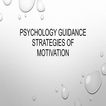 Psychology guidance