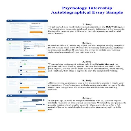 Psychology Internship Autobiographical Essay Sample