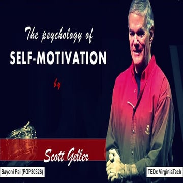 Psychology of self motivation by scott geller a visual summary