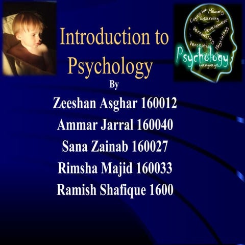 Introdustion to Psychology 