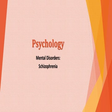 Schizophrenia (Psychology) - Details, symptoms, treatment etc.