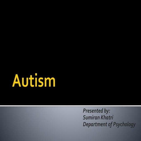 Autism Spectrum Disorder