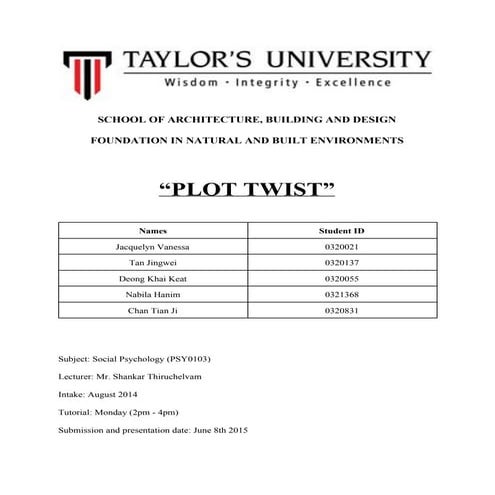 Social Psychology Video Clip Report