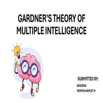 The gardners theory of multiple intelligence | PDF