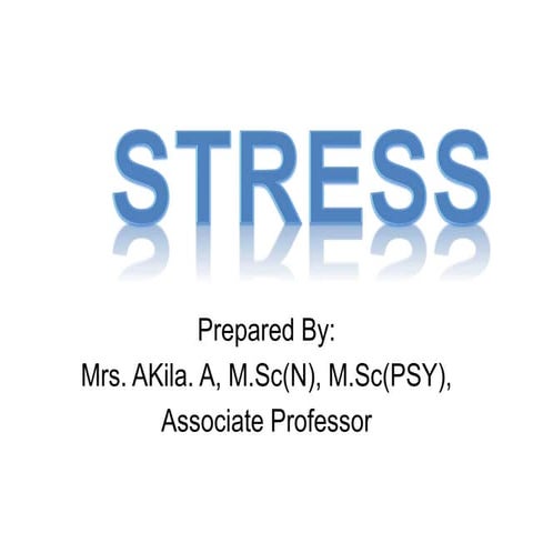 Psychology  unit  iv -stress