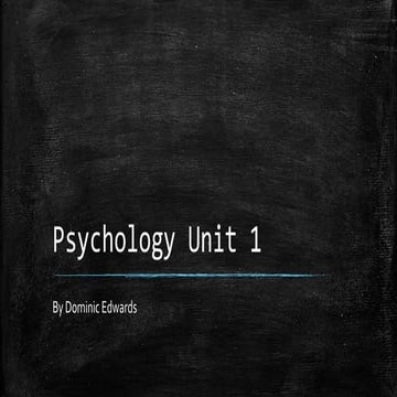 Psychology Unit 1 