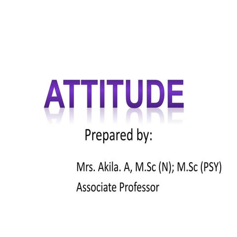 Psychology unit iv  attitude