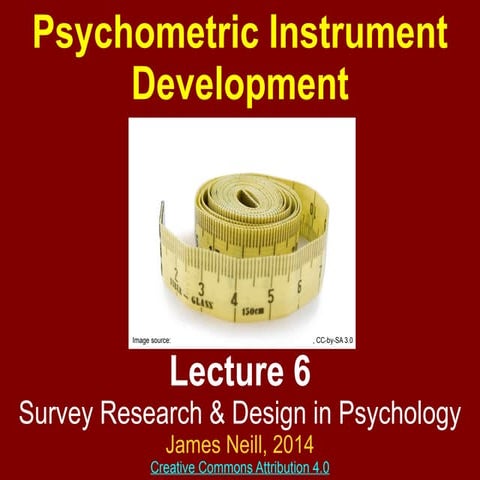 Psychometric instrument development