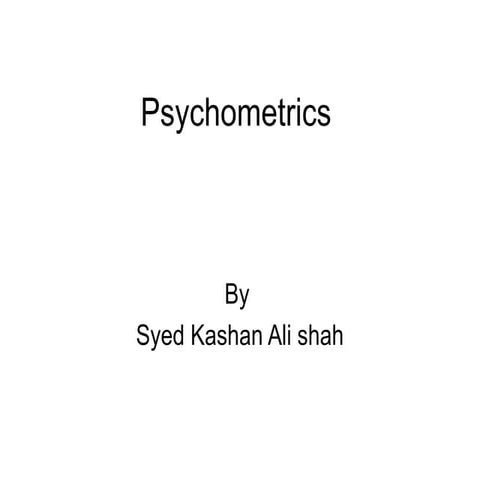 Psychometrics