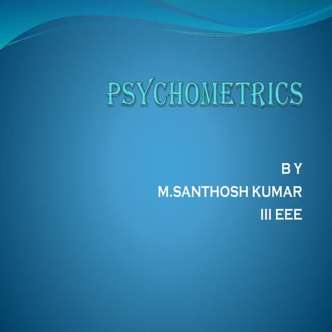 Psychometrics ppt
