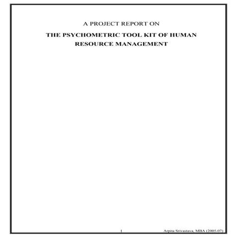 Psychometric Testing