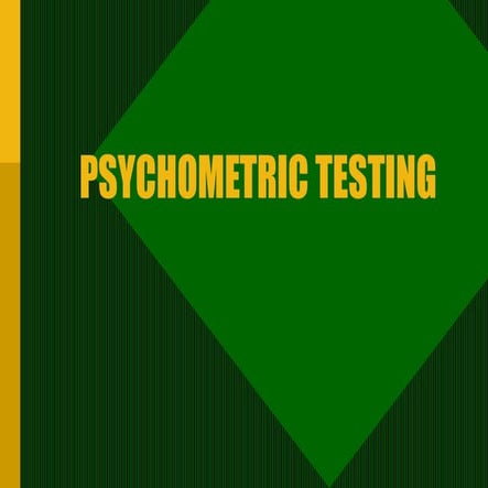 Psychometric Tests