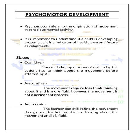 Psychomotor development