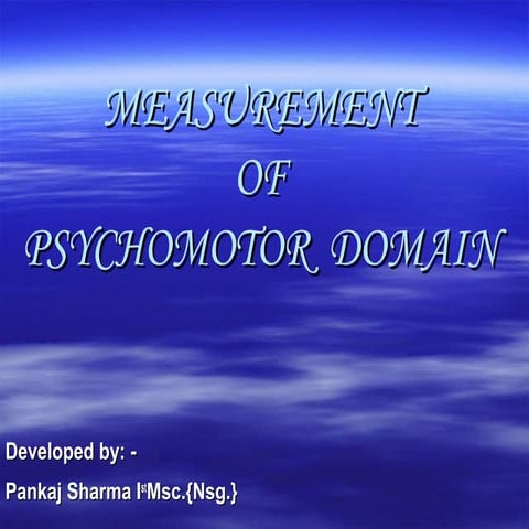 Psychomotor domain
