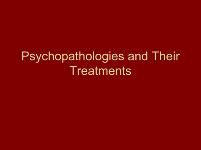Psychopathology