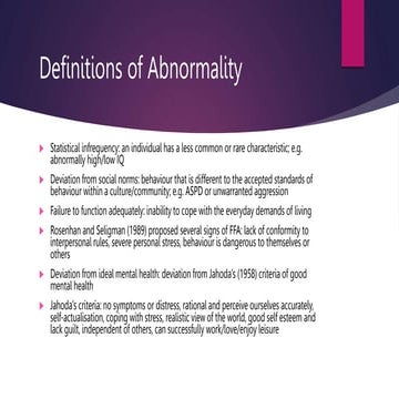 AQA Psychology A Level Revision Cards - Psychopathology Topic