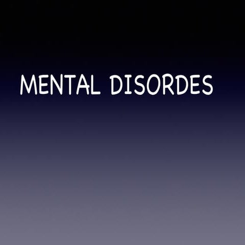 Mental Disorders