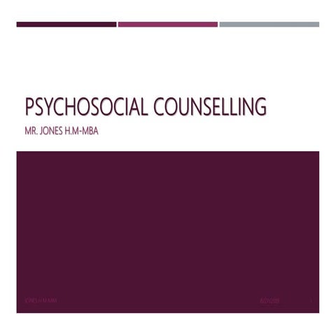 Psychosocial counselling