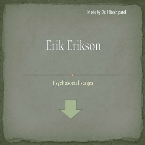 psychosexual development according to erik erikson theory 