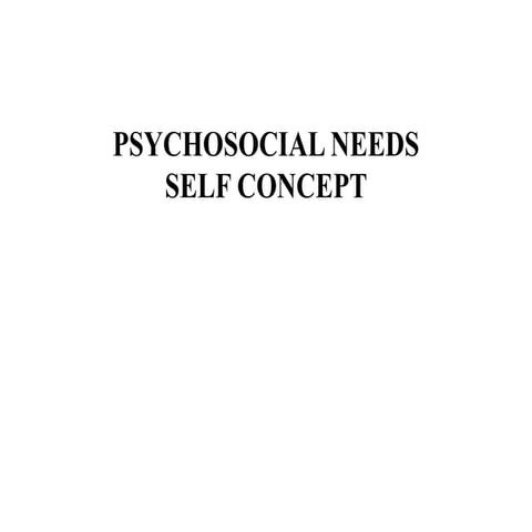 PSYCHOSOCIAL NEEDS. in nursing II sem pptx