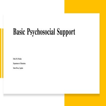 Psycho Social Support