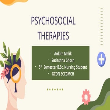 Psychosocial therapy.presentation.........