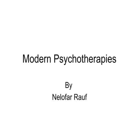 Psychotherapies (1)