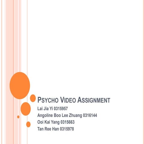Psycho video assignment