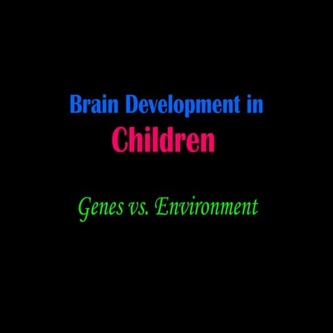 Brain development in children