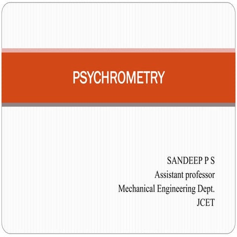 Psychrometric chart and process