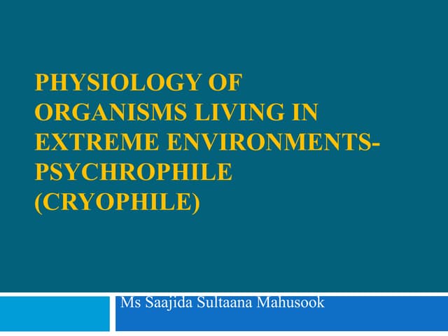 Psychrophile