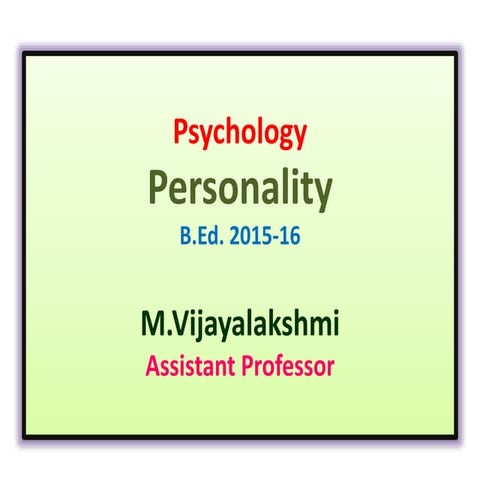 Personality