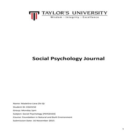 PSYCH individual journal