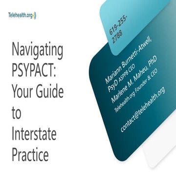 PSYPACT- Practicing Over State Lines May 17, 2024, Telehealth.org (Corrected)