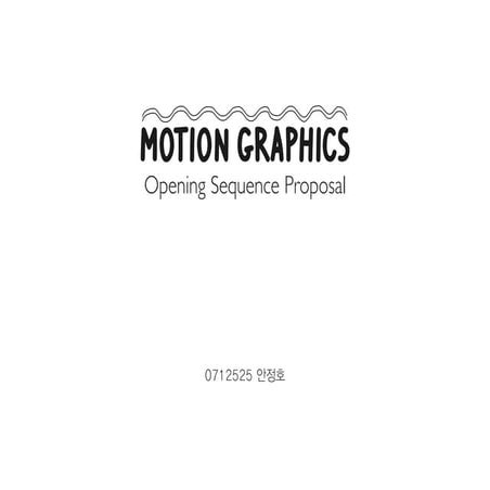 motion graphics proposal
