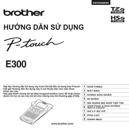 Hướng dẫn sử dụng máy in nhãn PT-E300