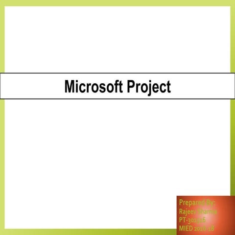 Microsoft Project - MSP | 2013-2016