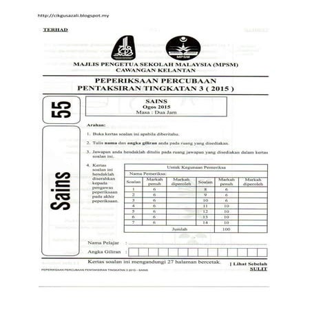 Pt3 kelantan sains