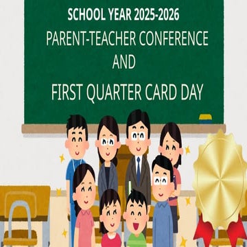 Parent Teacher Association and First Quarter Card Day | PPTX